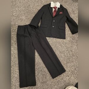 Classic Black Pinstripe Men's Suit